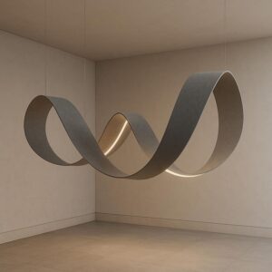 Suspended Acoustic Ribbon Light